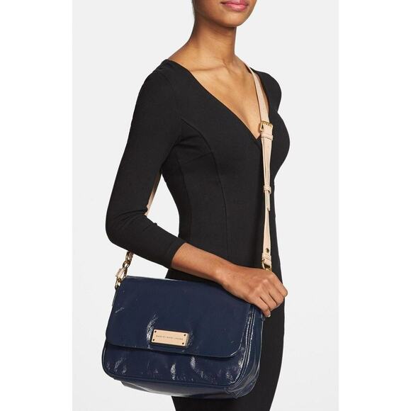 Marc Jacobs by Blue Patent Lea Shoulder Crossbody Flap Bag - Picture 11 of 11